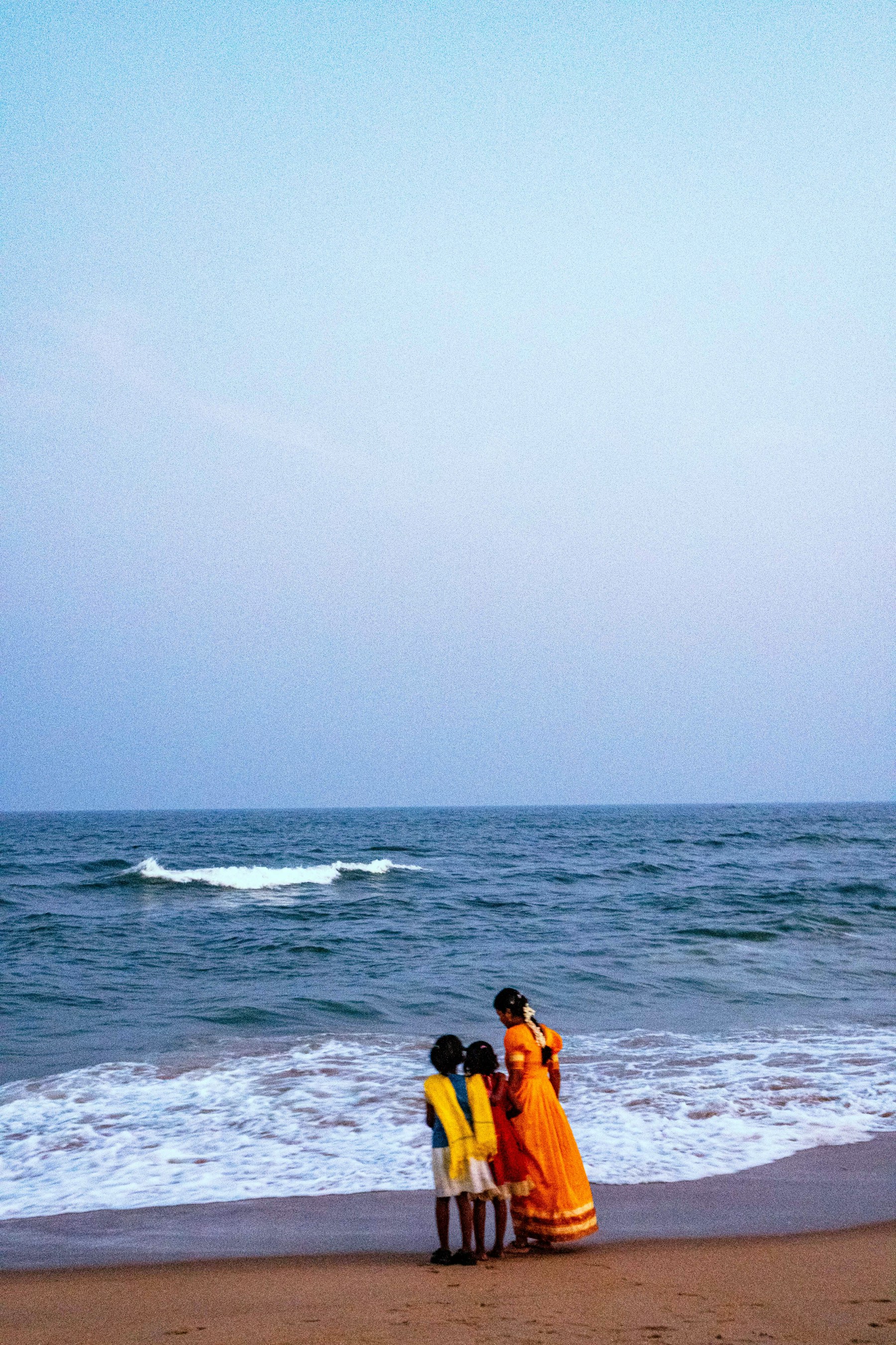 Indian family sharing a happy travel moment