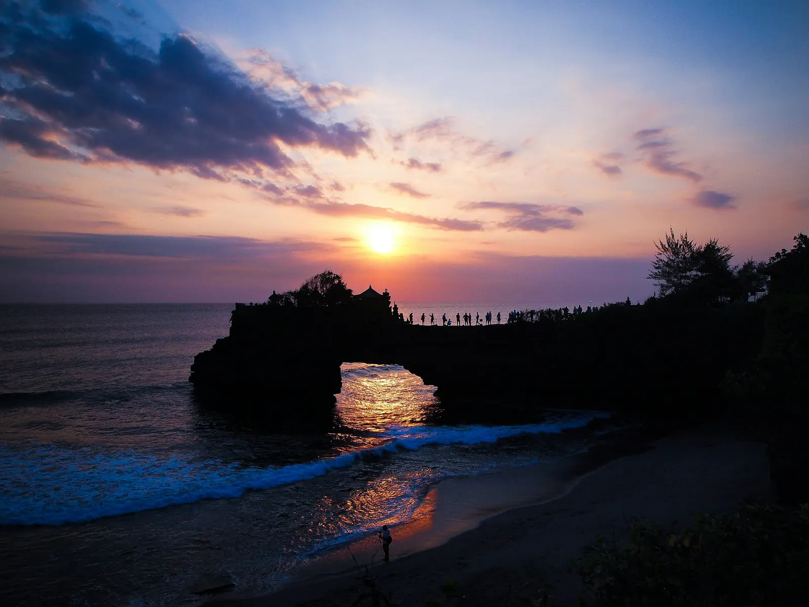 Golden sunset over the sea in Bali